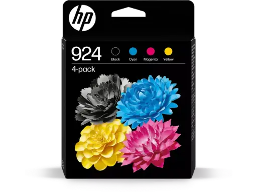 [6C3Z1NE] HP 924 CMYK Original Ink Cartridge 4-Pack